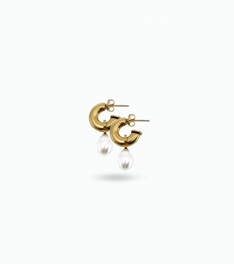 Boucle d'oreille perle nacre