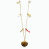 Collier coquillage doré