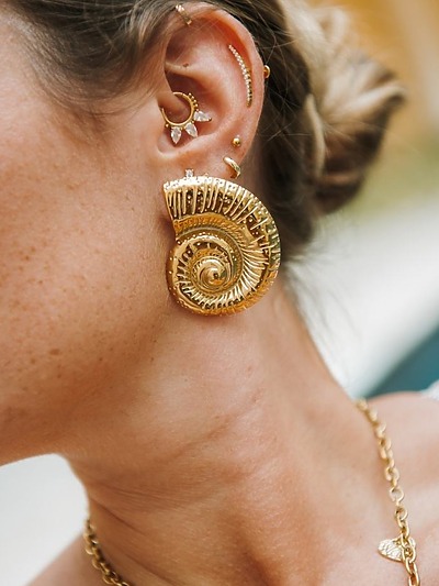Boucles d'oreilles fossil