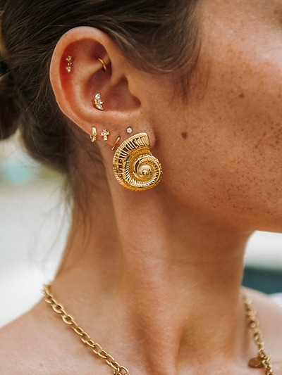 Boucles d'oreilles fossil