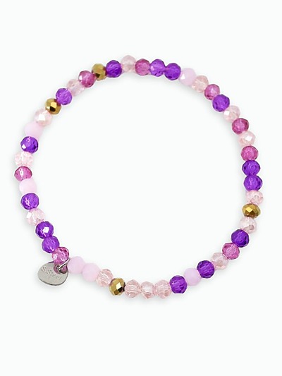 Bracelet cristaux camaïeu violet