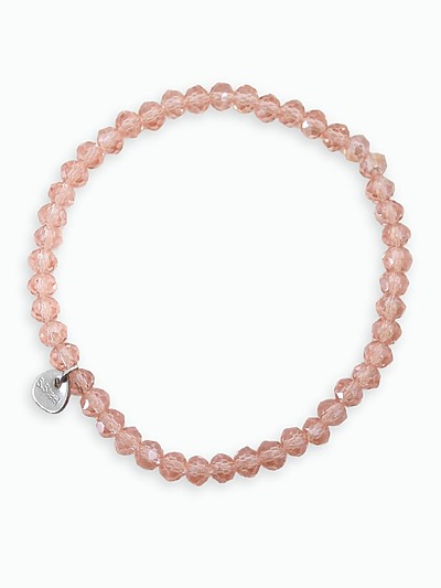 Bracelet cristaux rose pâle