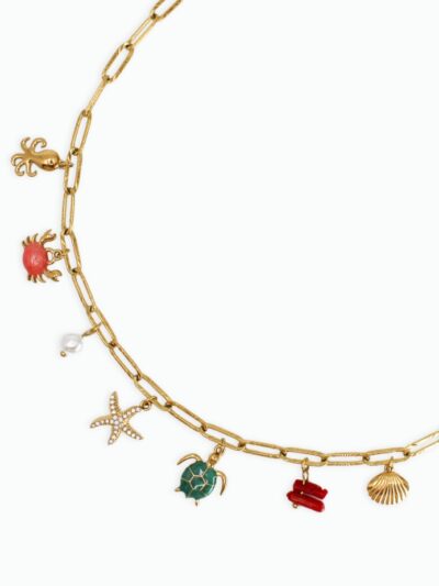 Collier breloque acier inoxydable