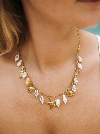 Collier breloque coquillage​