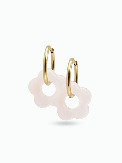 Boucles d'oreilles fleur résine