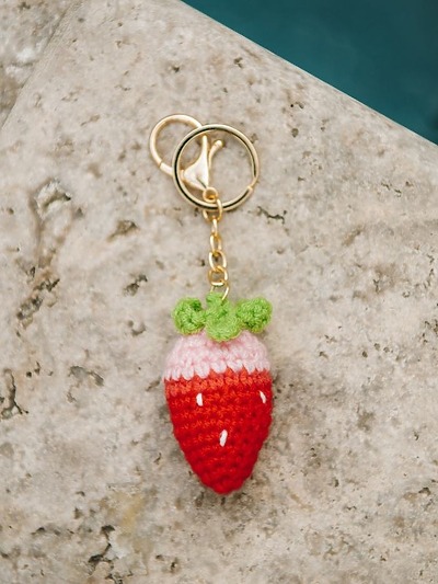 Porte clé fraise crochet​​