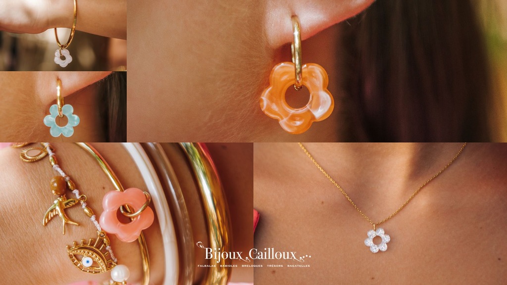 bijoux fleurs résine
