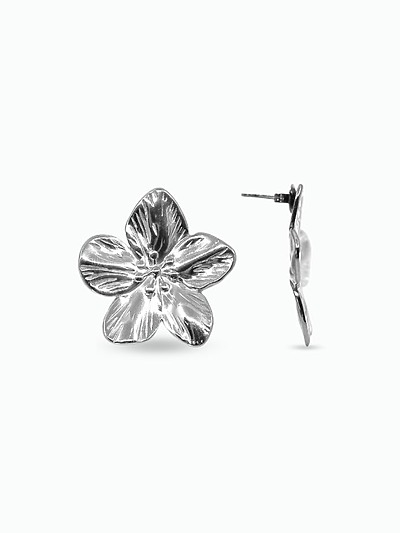 Boucle d'oreille pensée​ acier
