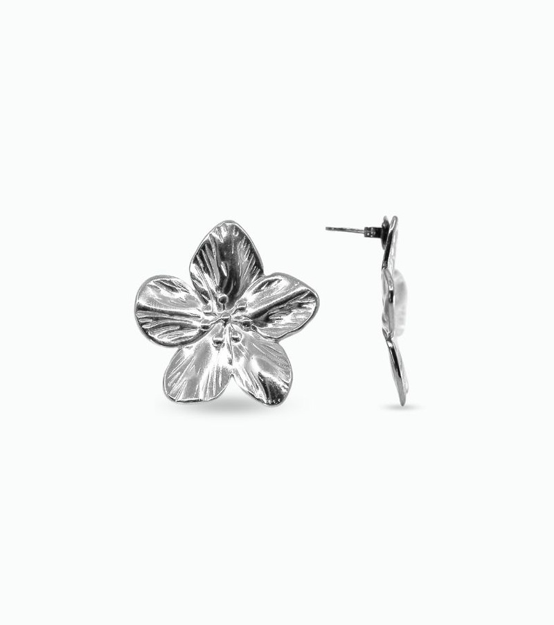 Boucle d'oreille pensée​ acier