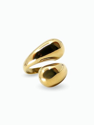 Bague épaisse dorée