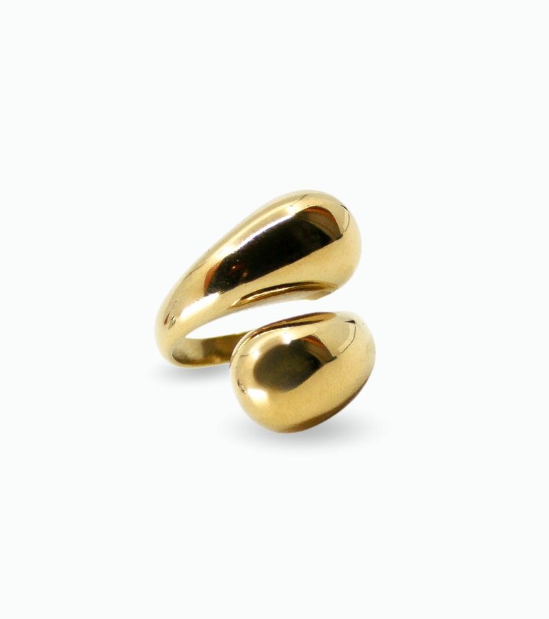 Bague épaisse dorée