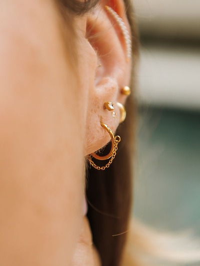Piercing acier inoxydable à chaîne