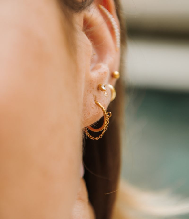 Piercing acier inoxydable à chaîne