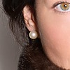 Boucles d'oreilles perle blanche