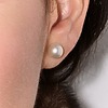 Boucles d'oreilles perle blanche