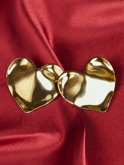 Boucles d'oreilles coeur doré