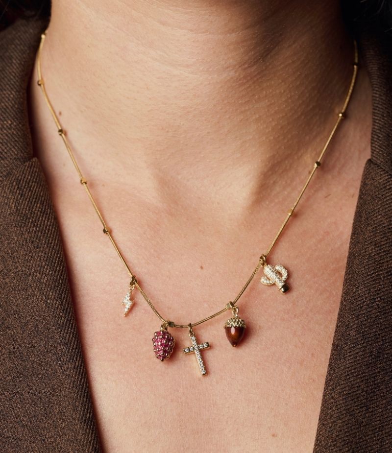 Charm croix à strass