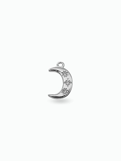 Pendentif croissant de lune acier