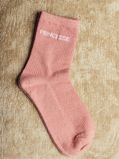Chaussettes à paillettes message