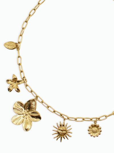 Collier acier inoxydable doré