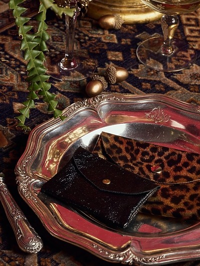 Pochette en cuir femme