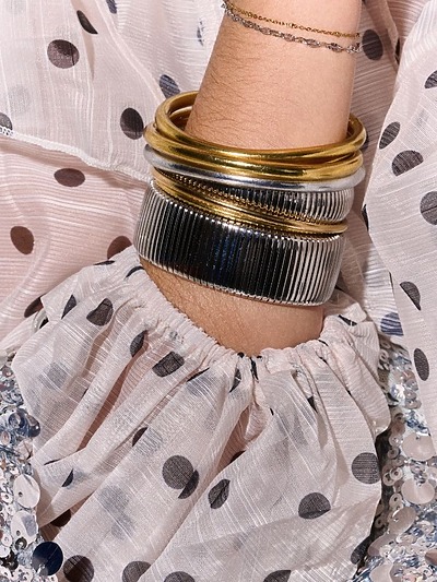 Jonc en acier inoxydable femme