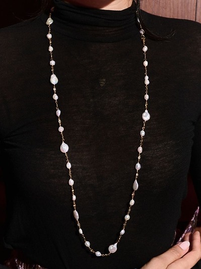 Collier sautoir acier inoxydable