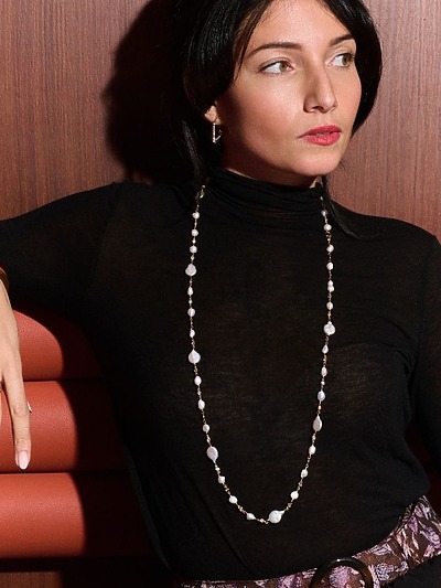 Collier sautoir acier inoxydable