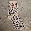 Chaussette Léopard message cœur