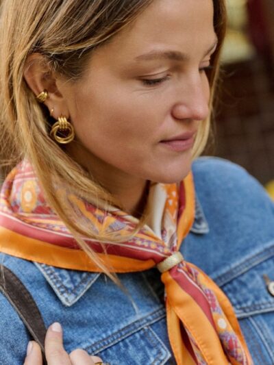 Bague d'oreille acier doré