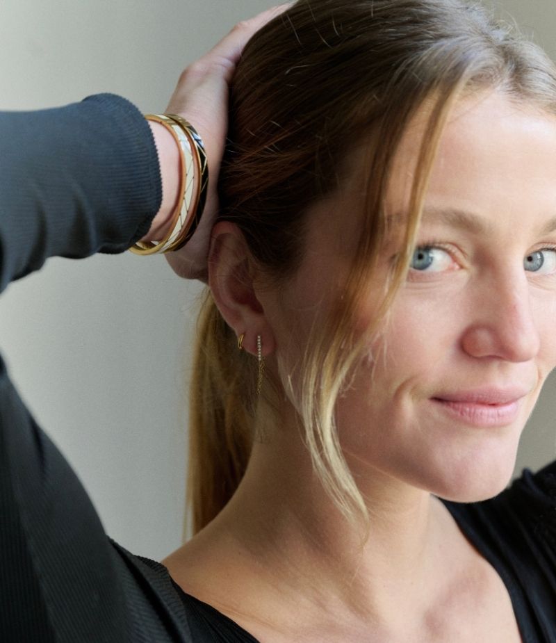 Boucles d'oreilles avec chaîne