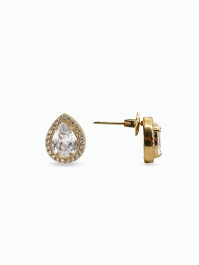 boucle d'oreille puce strass
