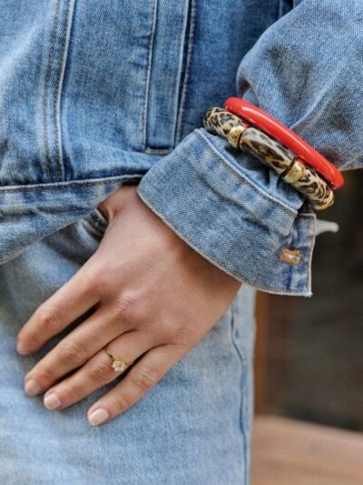 Bracelet tube léopard