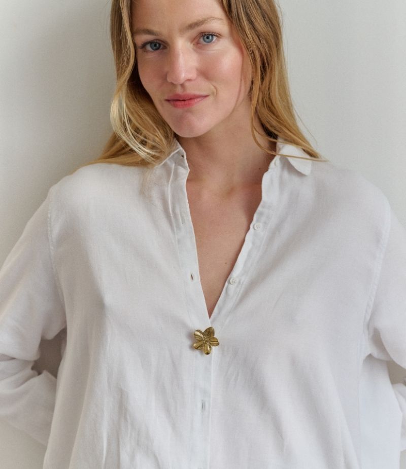 Cache bouton de chemise doré