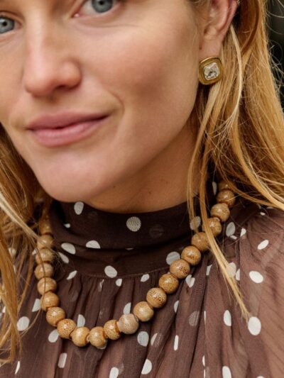 Collier grosses perles colorées