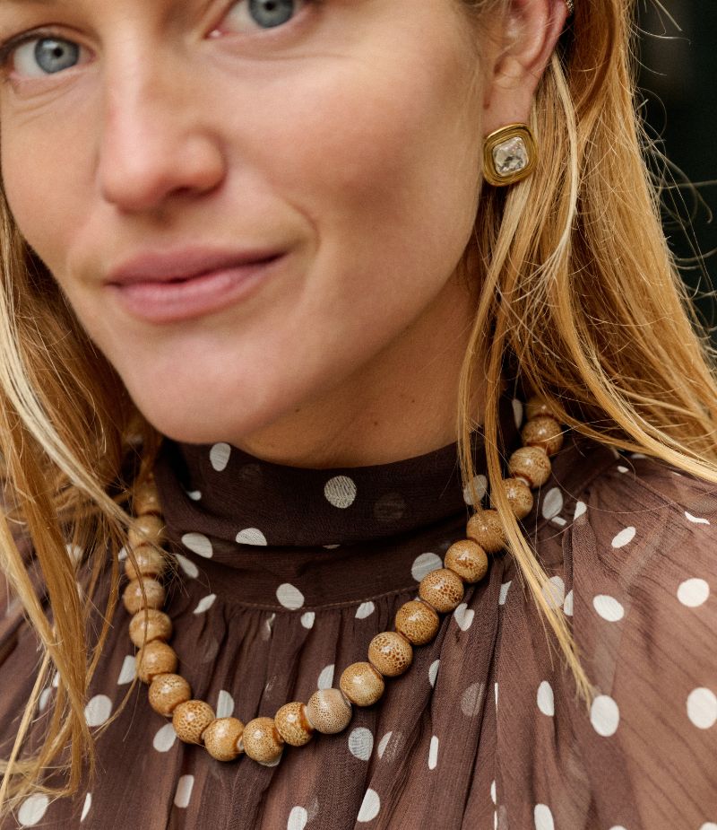 Collier grosses perles colorées