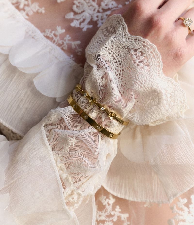 Bracelet jonc strass