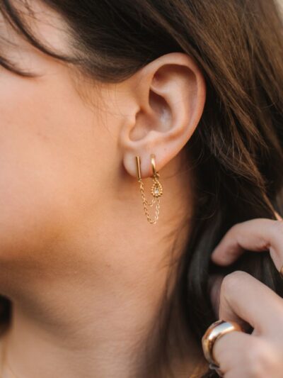 boucles d’oreilles chaînes