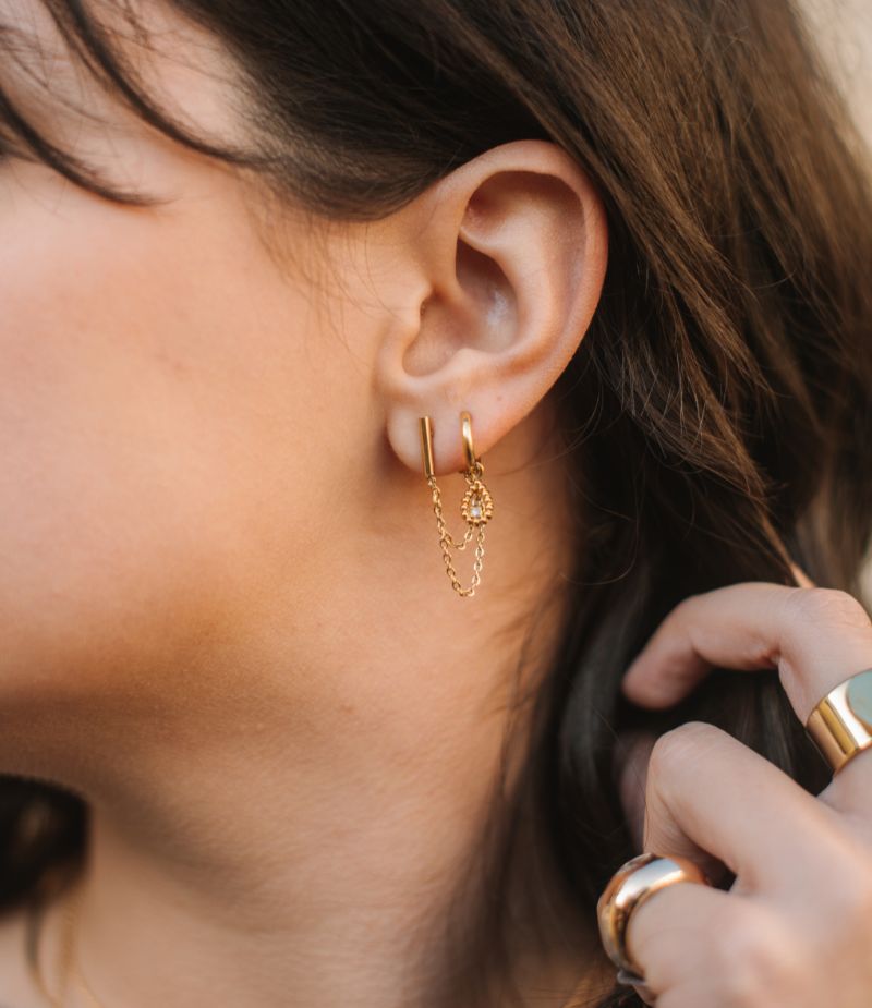 boucles d’oreilles chaînes