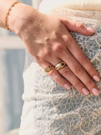 Chevalière femme or 18k