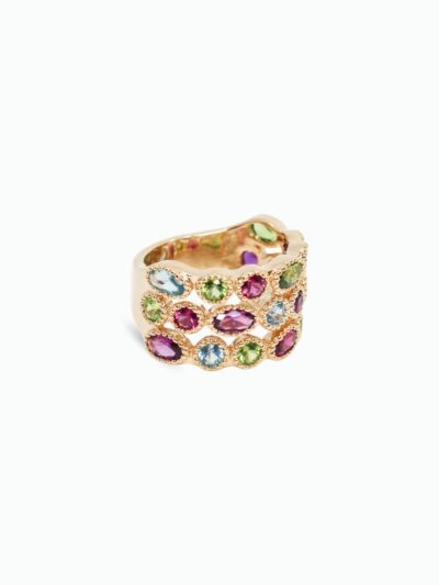 Bague pierres multicolores​