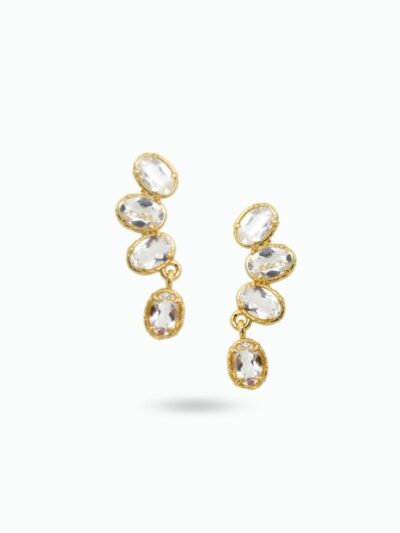Boucles d'oreilles pendantes cristal