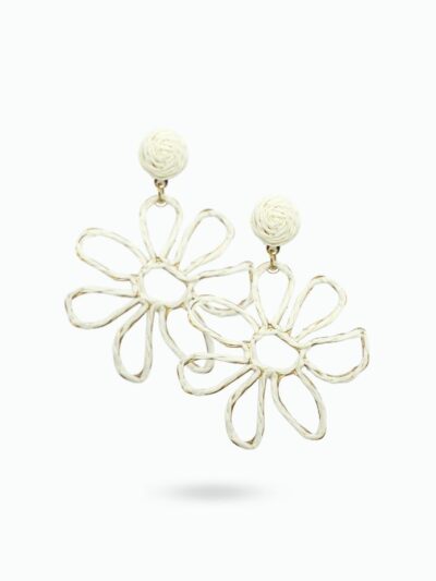 Boucle d'oreille marguerite pendante