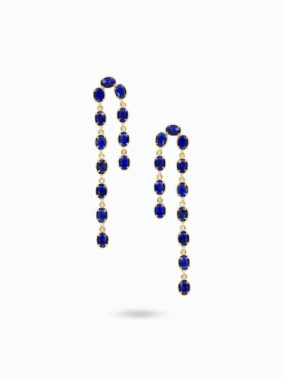 Boucles d'oreilles pendantes bleues​