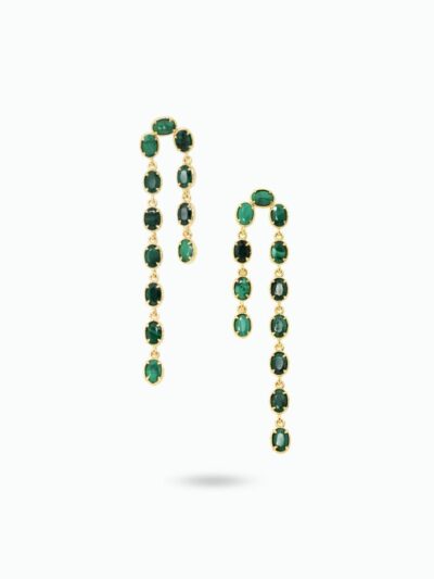 Boucles d'oreilles pendantes vertes