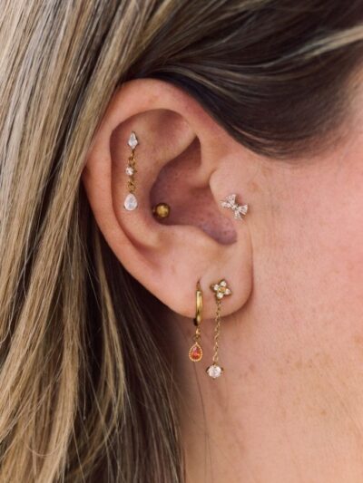 Boucles d'oreilles zirconium​