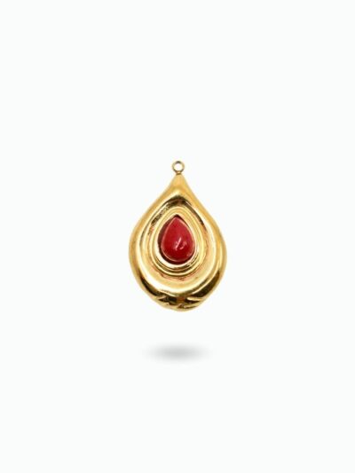Pendentif pierre rouge