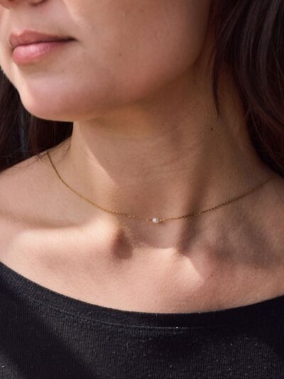 Collier de dos perle