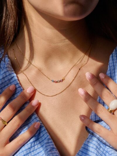 Collier double chaine