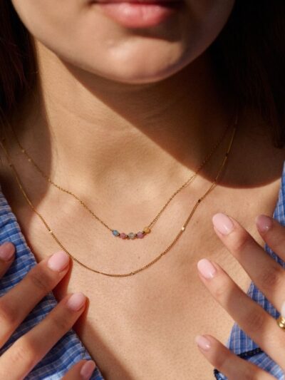 Collier double chaine